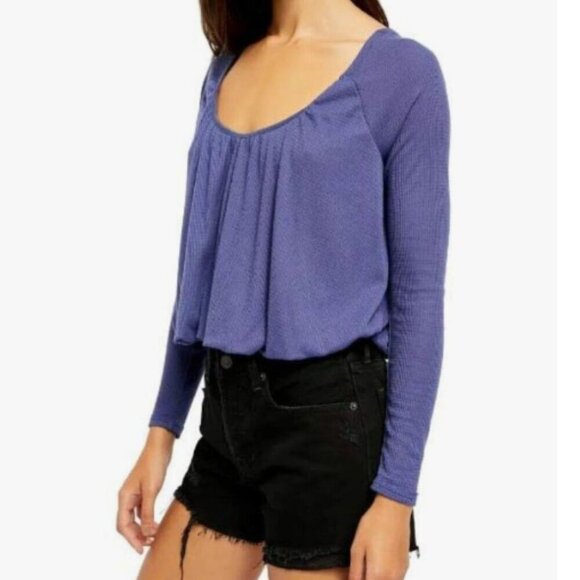 We The Free Tops - Free People We The Free Bondi Knit Waffle Thermal Top